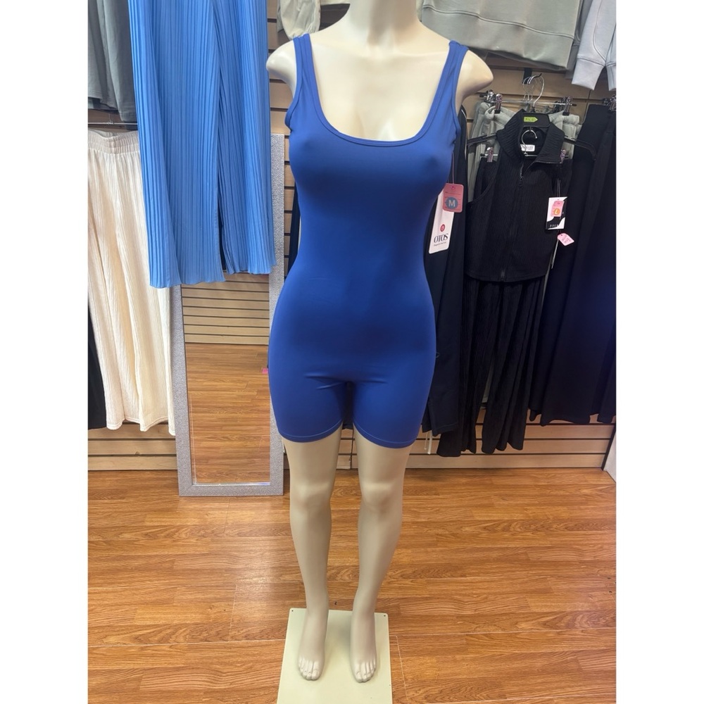 Blue Sleeveless Bodysuit